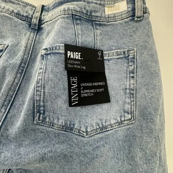 Paige Women's Alivia leenah 32' High Rise Ankle Wide Leg Jeans Size 31 NWT